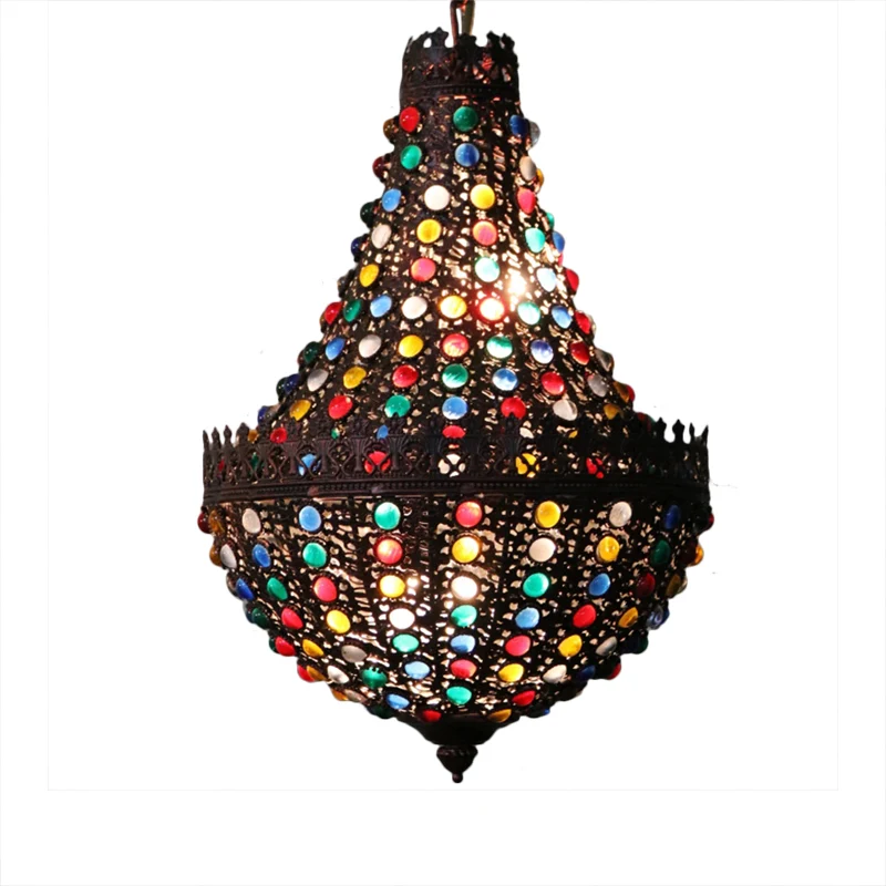 Metalen traanvormige kroonluchterlamp Decoratieve 2-lichts restauranthanglamp zwart Clearhalo