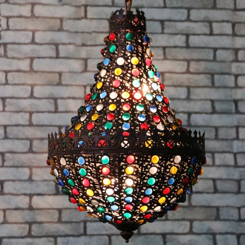 Metalen traanvormige kroonluchterlamp Decoratieve 2-lichts restauranthanglamp zwart Clearhalo