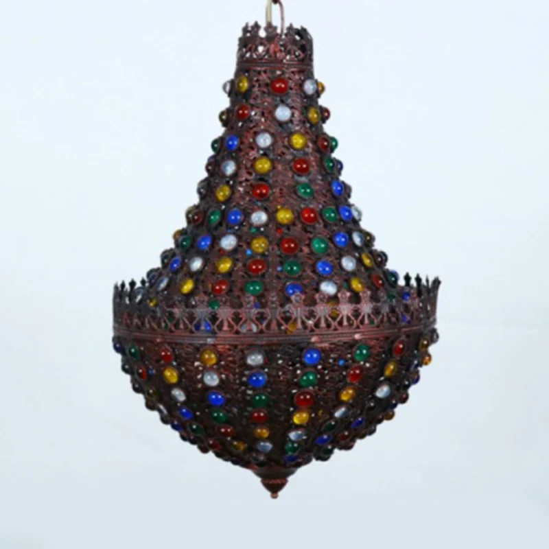 Metalen traanvormige kroonluchterlamp Decoratieve 2-lichts restauranthanglamp zwart Clearhalo