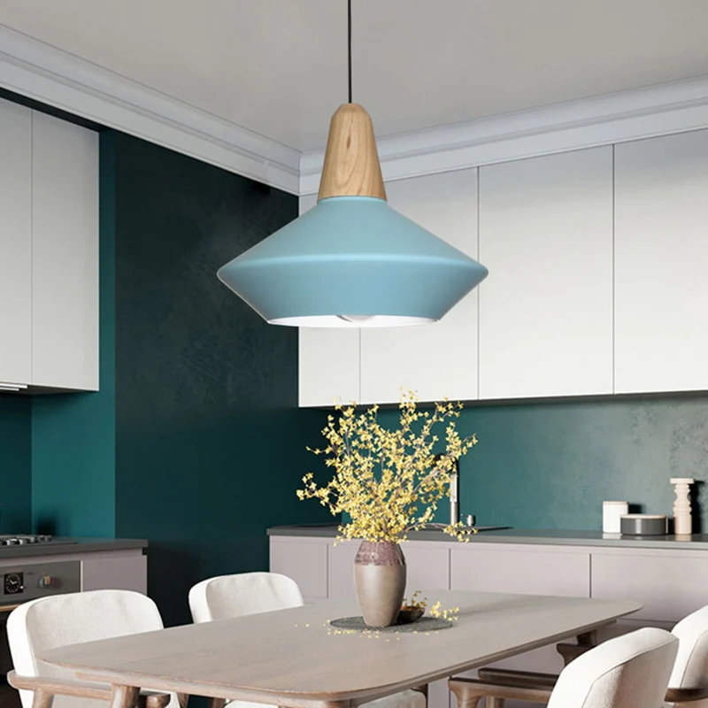 Metalen urn hanglamp modernistisch 1-lamps plafondophanglamp blauw/grijs voor eetkamer Clearhalo