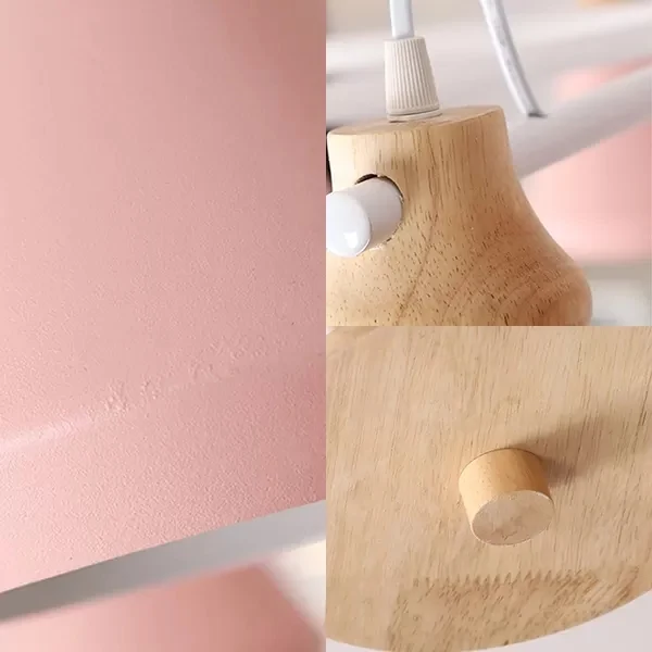 Metalen urnvormige hanglamp kleuterschool Macaron-stijl kroonluchter roze Clearhalo