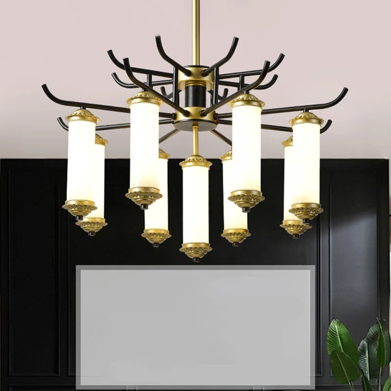 Metalen zwart-gouden hangende hanglamp Starburst-achtige arm 9/11 lichten Rustieke plafondkroonluchter Clearhalo