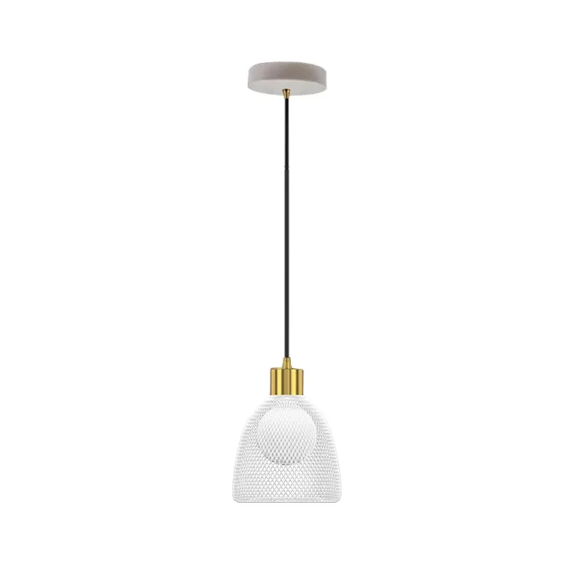 Metallic Bell Hanglamp Modernistisch 1 Lamp Zwart/Wit Hanglamp voor Eetkamer Clearhalo