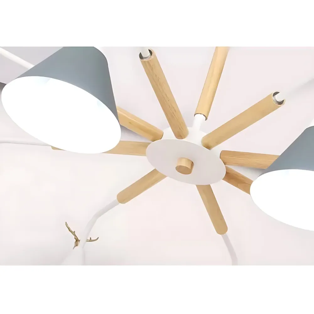 Metallic conische hanglamp met herten Macaron-stijl kroonluchter voor kinderslaapkamer Clearhalo