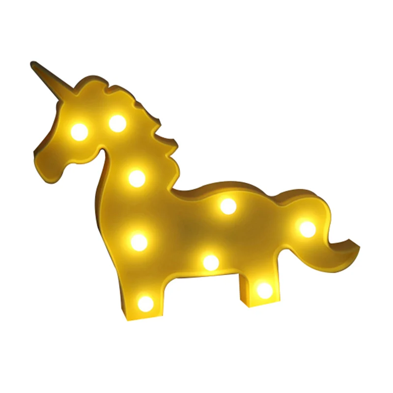 Minimale eenhoorn wandnachtlamp kunststof kinderslaapkamer LED-nachtverlichting Clearhalo