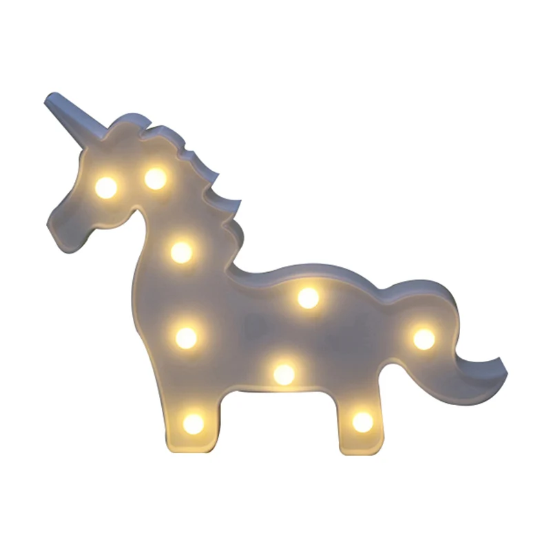 Minimale eenhoorn wandnachtlamp kunststof kinderslaapkamer LED-nachtverlichting Clearhalo