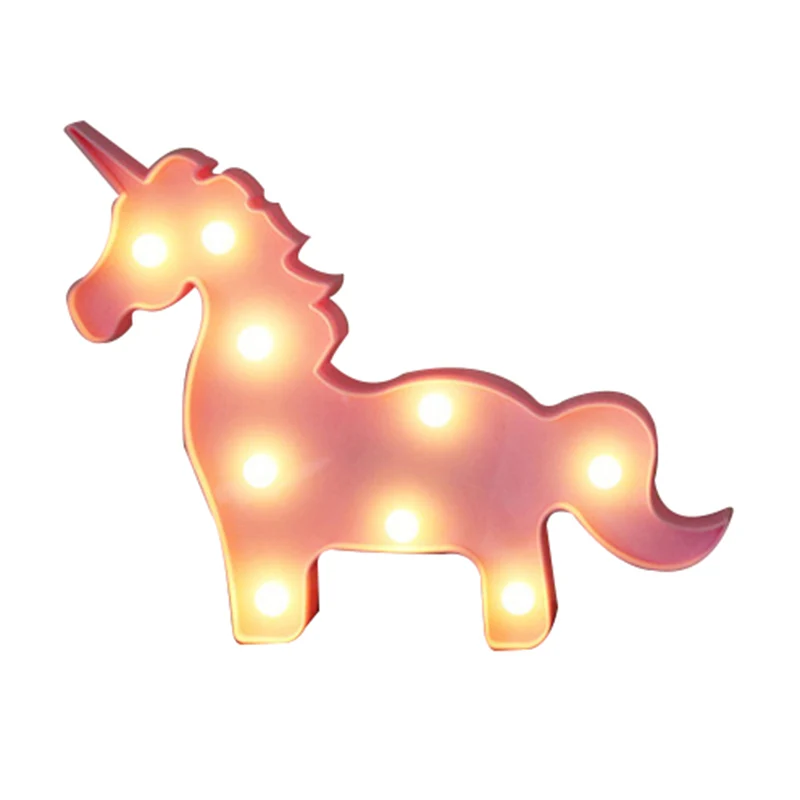 Minimale eenhoorn wandnachtlamp kunststof kinderslaapkamer LED-nachtverlichting Clearhalo