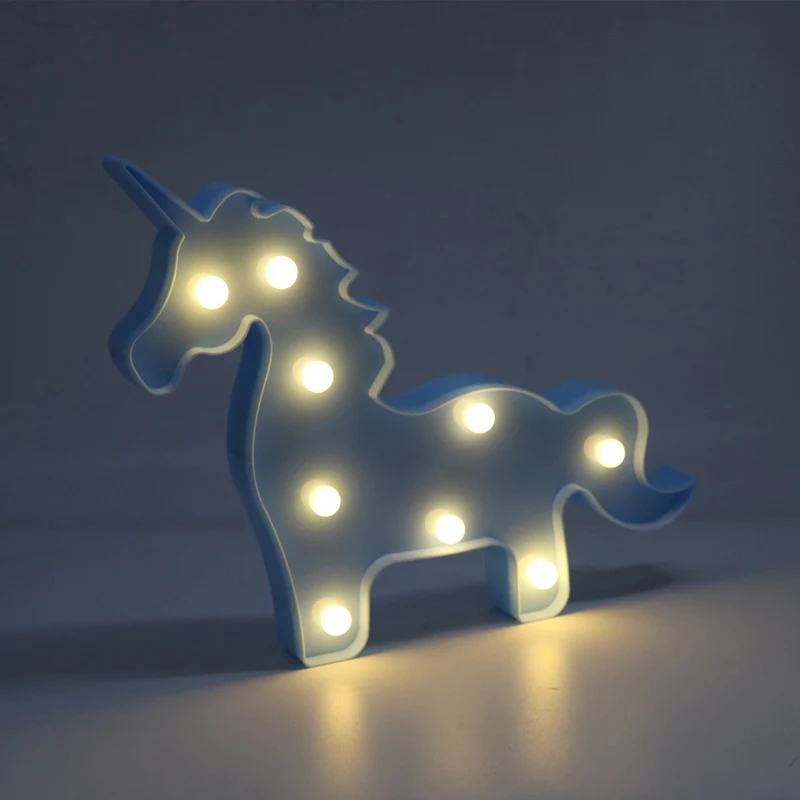 Minimale eenhoorn wandnachtlamp kunststof kinderslaapkamer LED-nachtverlichting Clearhalo