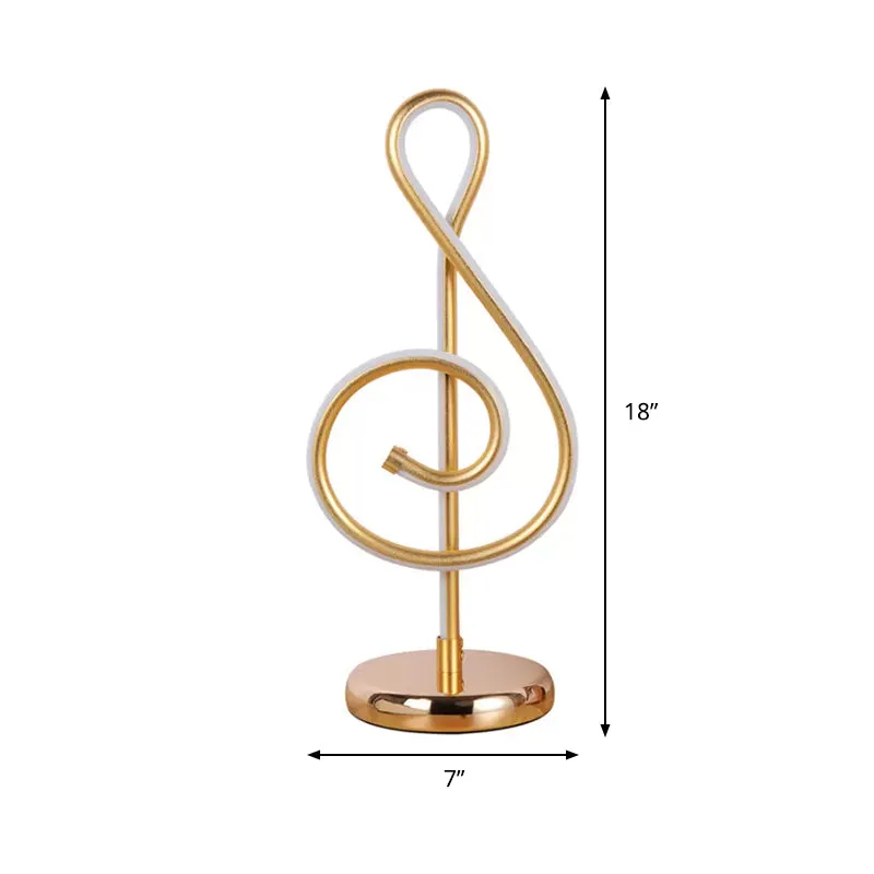 Minimalisme gebogen taakverlichting Acryl LED-nachttafellamp goud, warm/wit licht Clearhalo