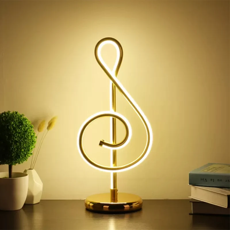 Minimalisme gebogen taakverlichting Acryl LED-nachttafellamp goud, warm/wit licht Clearhalo