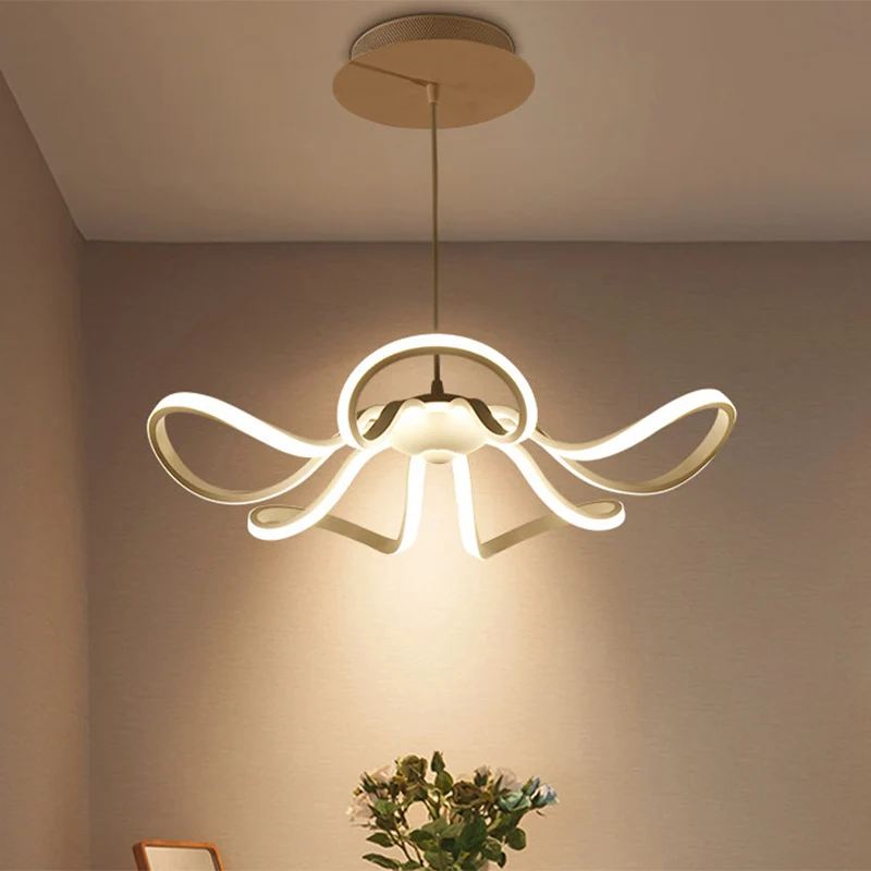Minimalisme Rozet Hanglamp Aluminium Slaapkamer LED Hanglamp warm/wit/natuurlijk licht Clearhalo