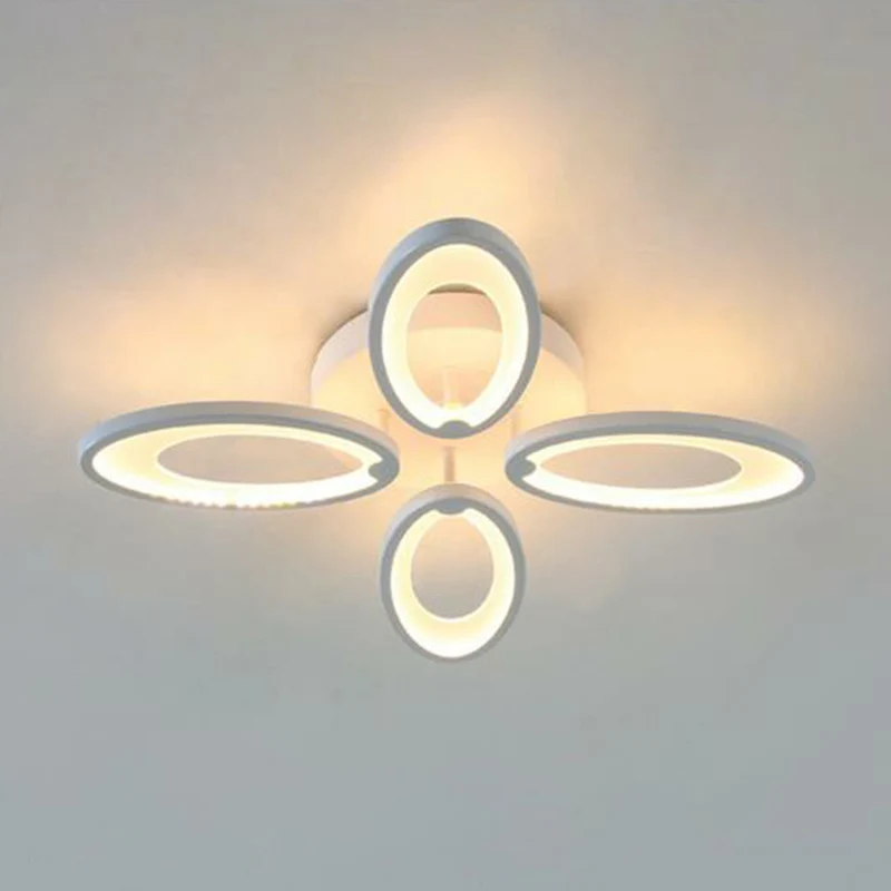 Minimalistisch pauw plafondgemonteerd licht acryl woonkamer LED semi-inbouw wit Clearhalo