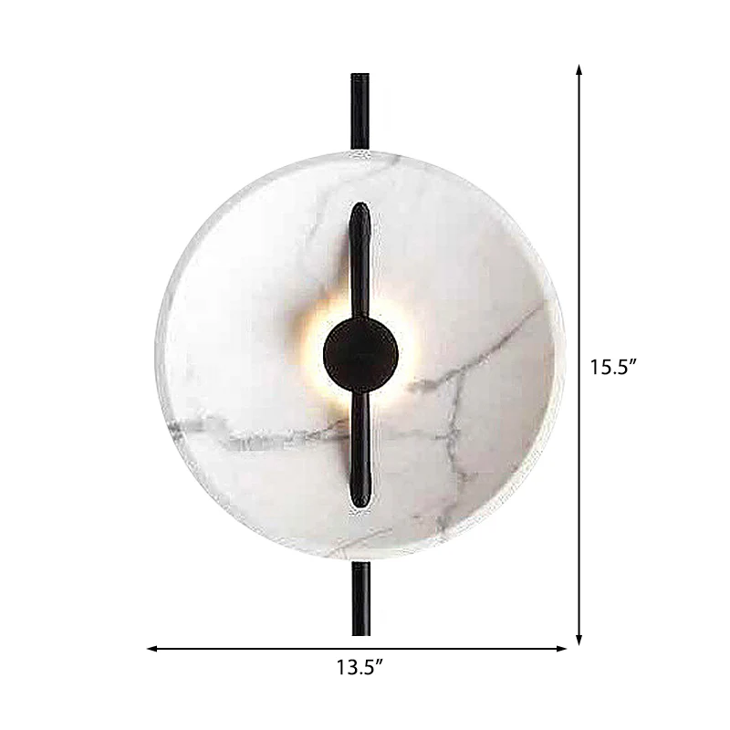Minimalistische acryl LED schanslamp witte schijf wandmontage lichtarmatuur warm/wit licht Clearhalo