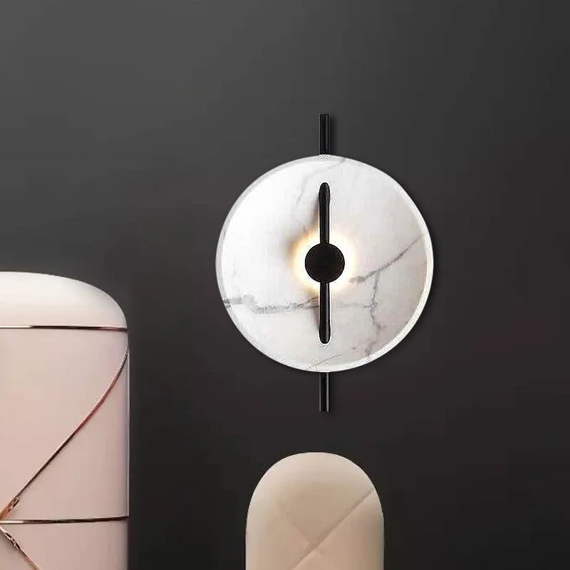 Minimalistische acryl LED schanslamp witte schijf wandmontage lichtarmatuur warm/wit licht Clearhalo