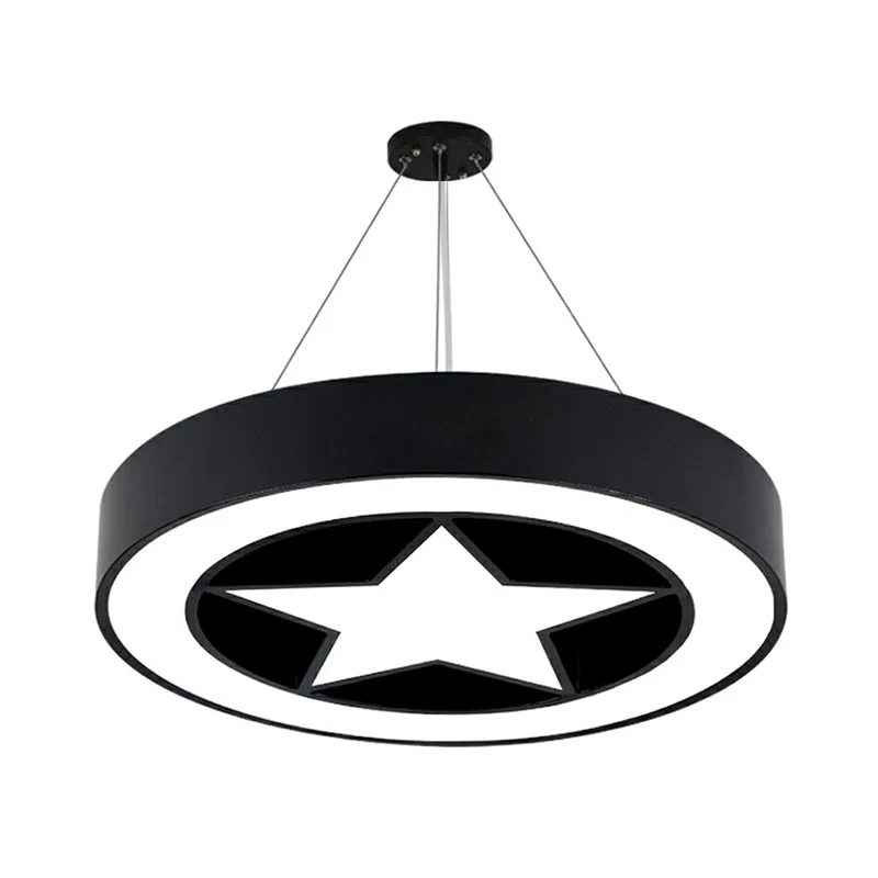 Minimalistische cirkelvormige kroonluchterverlichting Acryl vergaderruimte LED-hanglamp Clearhalo