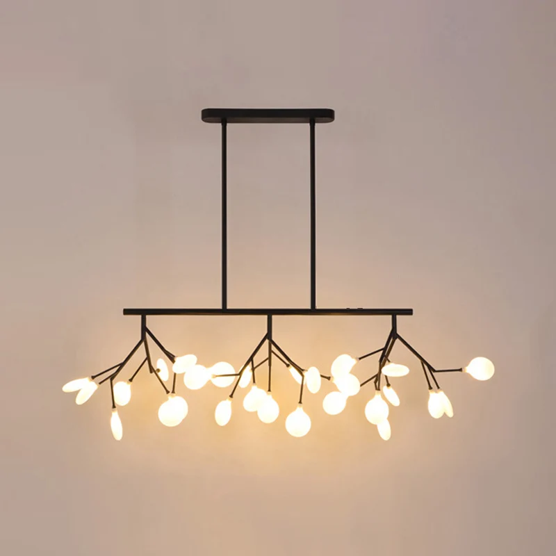 Minimalistische Firefly Island-lamp Glazen hangende verlichtingsarmatuur met 27 lampen de eetkamer Clearhalo