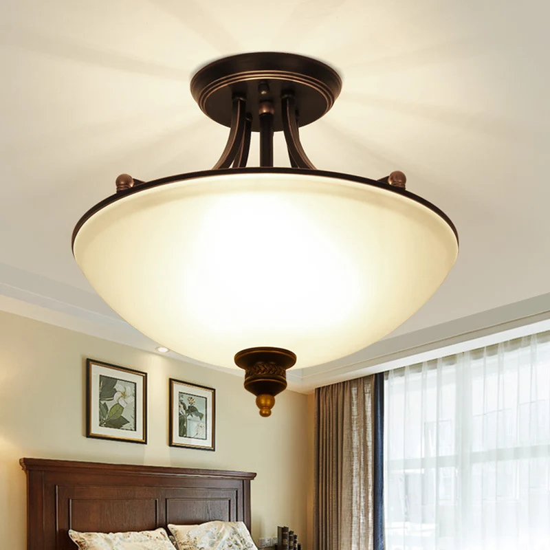 Minimalistische kom, semi-inbouwlamp, 3-lichts mat wit glazen plafondinbouwmontage zwart Clearhalo