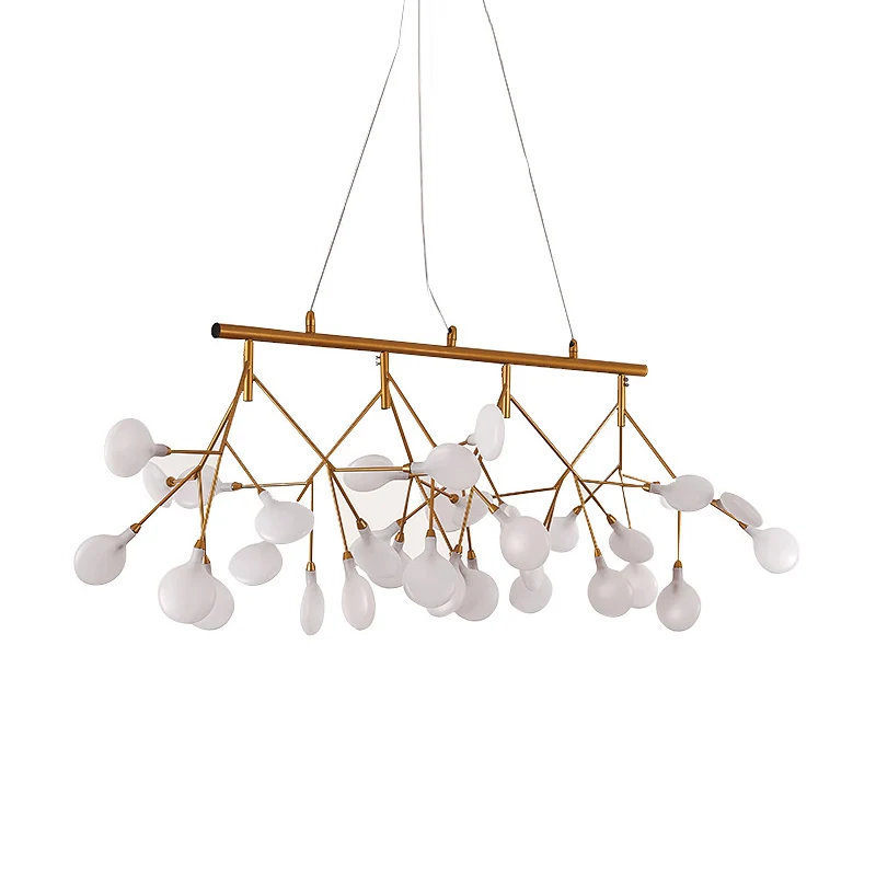 Minimalistische LED-hanglamp met boomtak, metalen eetkamereiland-plafondlamp goud Clearhalo