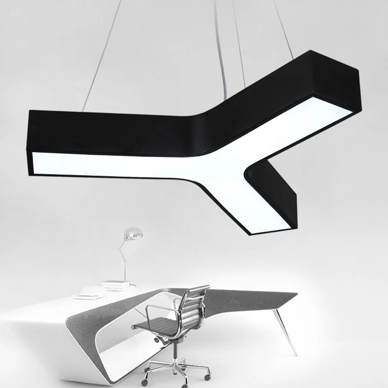 Minimalistische LED-hanglamp Y-vorm hanglamp met acrylkap Clearhalo