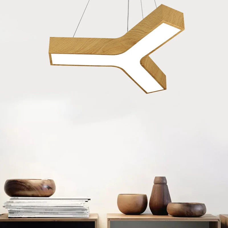 Minimalistische LED-hanglamp Y-vorm hanglamp met acrylkap Clearhalo