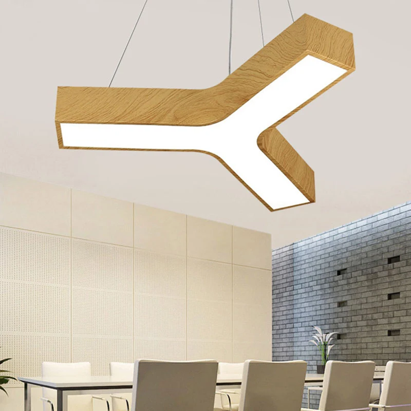 Minimalistische LED-hanglamp Y-vorm hanglamp met acrylkap Clearhalo