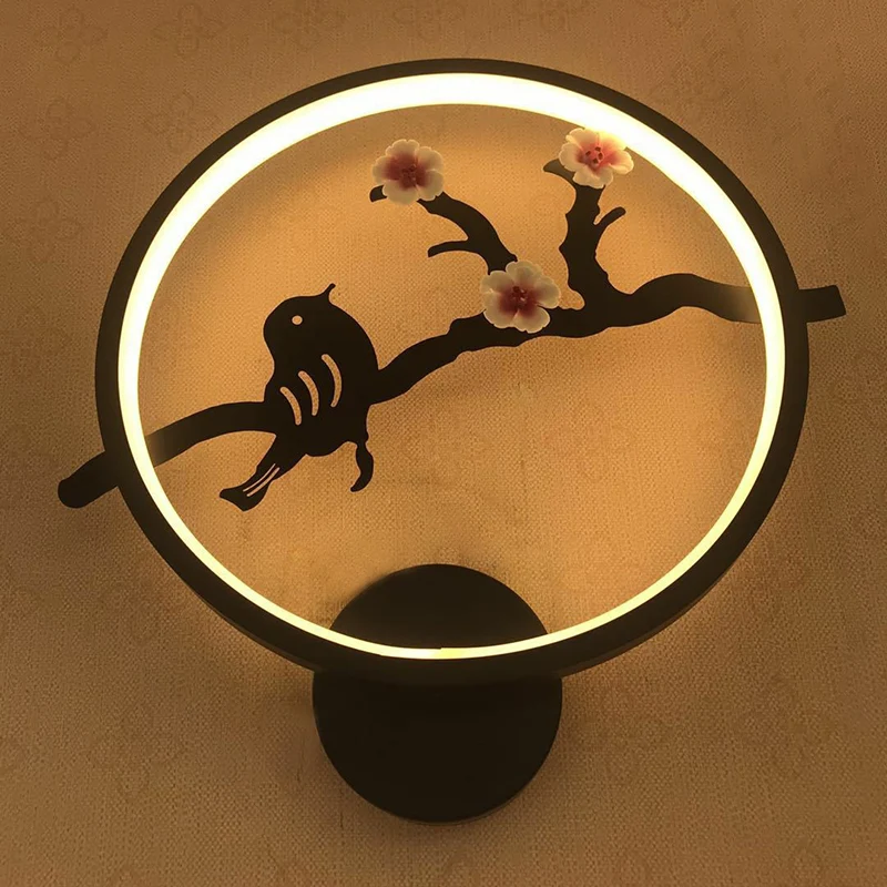 Minimalistische ronde wandkandelaar licht acryl woonkamer LED-wandmontage verlichting wit Clearhalo