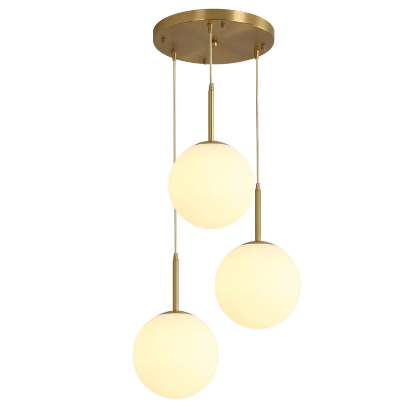 Modern minimalistisch design hanglamp witte bol glazen kap hanglamp voor eettafel Clearhalo