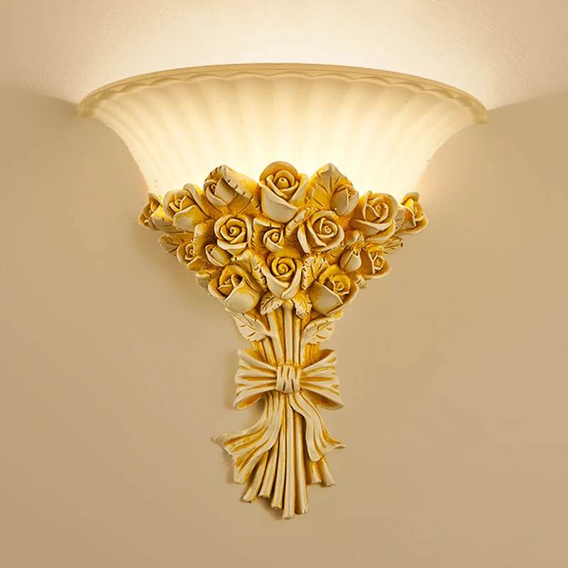 Modern Rose Flush Sconce Light Prachtige 1-lichte hars wandverlichtingsideeën beige Clearhalo
