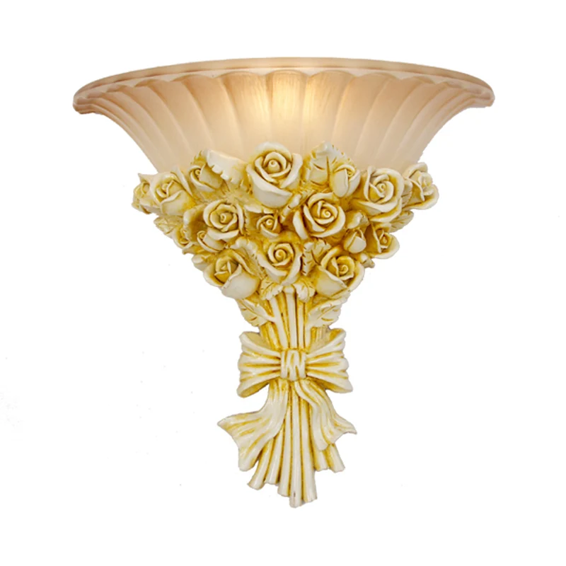 Modern Rose Flush Sconce Light Prachtige 1-lichte hars wandverlichtingsideeën beige Clearhalo