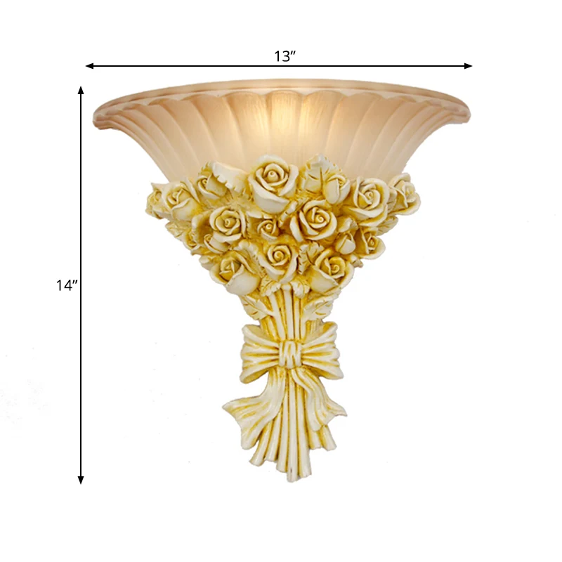 Modern Rose Flush Sconce Light Prachtige 1-lichte hars wandverlichtingsideeën beige Clearhalo