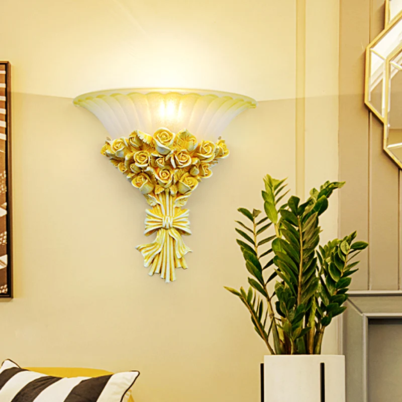 Modern Rose Flush Sconce Light Prachtige 1-lichte hars wandverlichtingsideeën beige Clearhalo