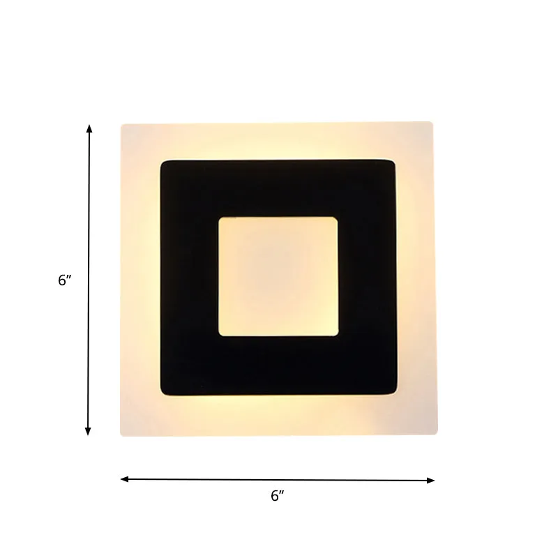 Modern vierkant acryl schanslicht LED-woonkamerwandverlichtingsarmatuur warm/wit licht Clearhalo