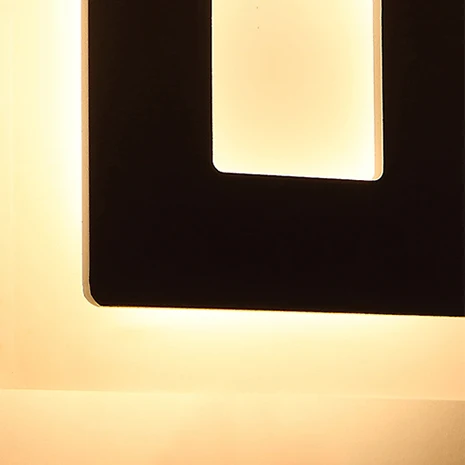 Modern vierkant acryl schanslicht LED-woonkamerwandverlichtingsarmatuur warm/wit licht Clearhalo