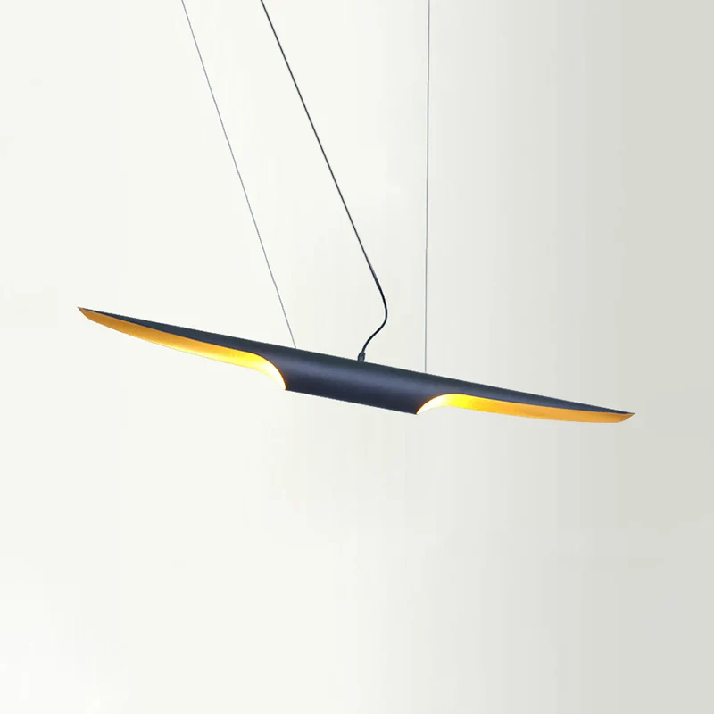 Moderne 2-koppige eilandlamp, bias-cut buishangende verlichtingsarmatuur met metalen kap Clearhalo