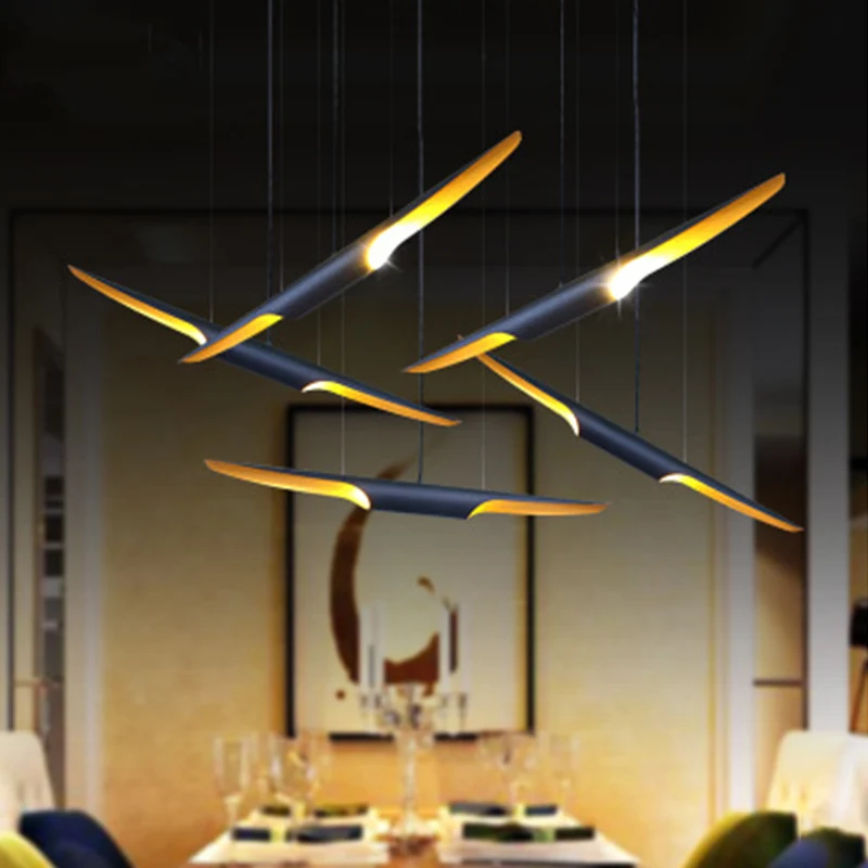 Moderne 2-koppige eilandlamp, bias-cut buishangende verlichtingsarmatuur met metalen kap Clearhalo