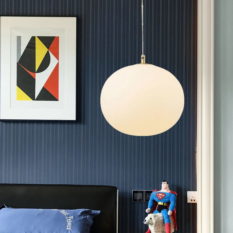 Moderne bolhanglampenset wit glas 11"/13" W 1 lamp eetkamer ophangverlichting Clearhalo