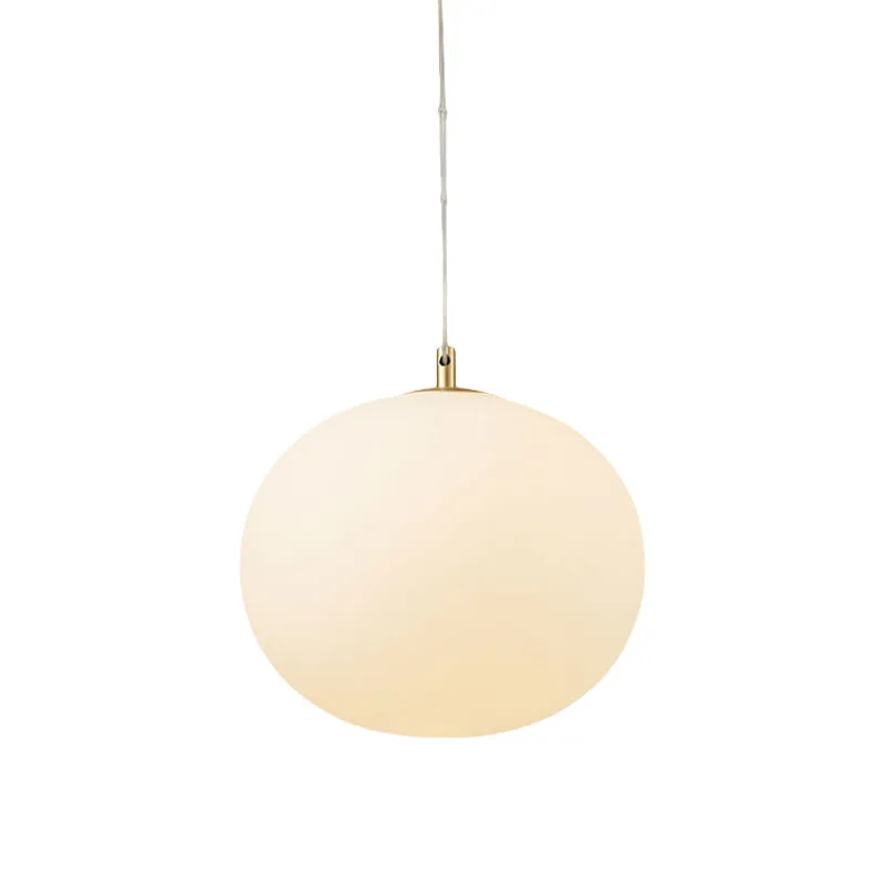 Moderne bolhanglampenset wit glas 11"/13" W 1 lamp eetkamer ophangverlichting Clearhalo