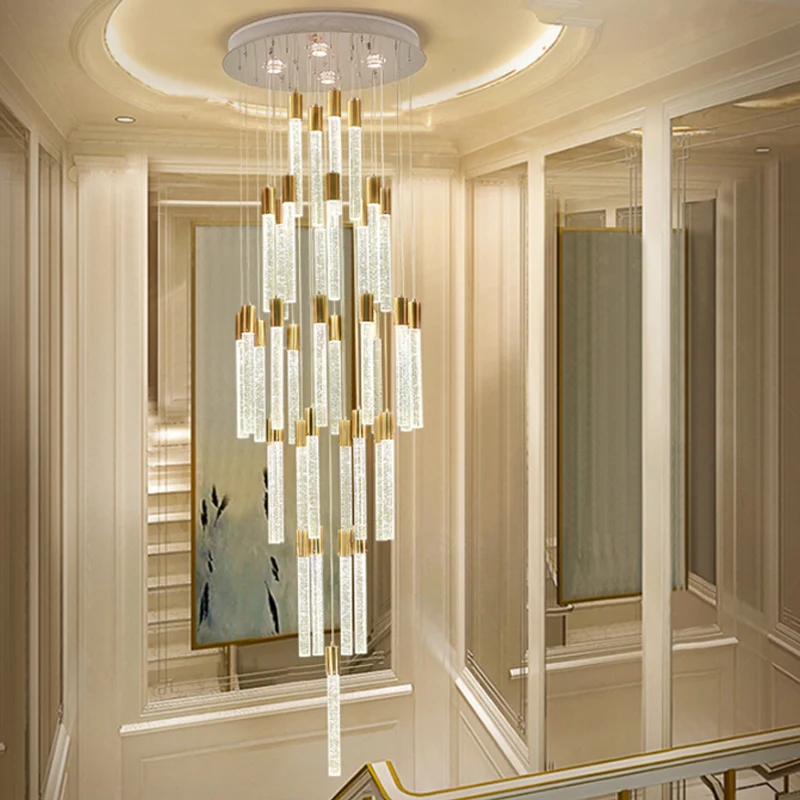 Moderne buiscluster hanglamp 24 koppen helder glazen LED hangende plafondlamp goud Clearhalo