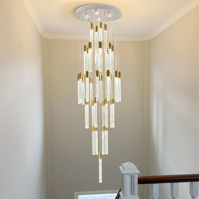 Moderne buiscluster hanglamp 24 koppen helder glazen LED hangende plafondlamp goud Clearhalo