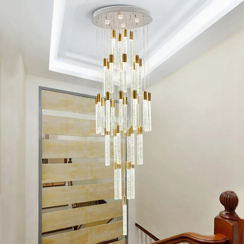 Moderne buiscluster hanglamp 24 koppen helder glazen LED hangende plafondlamp goud Clearhalo