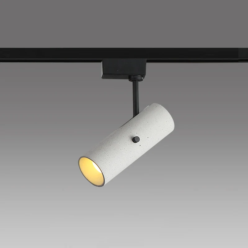 Moderne cilinderkap, semi-inbouw cementeetkamer, inbouwspot grijs Clearhalo