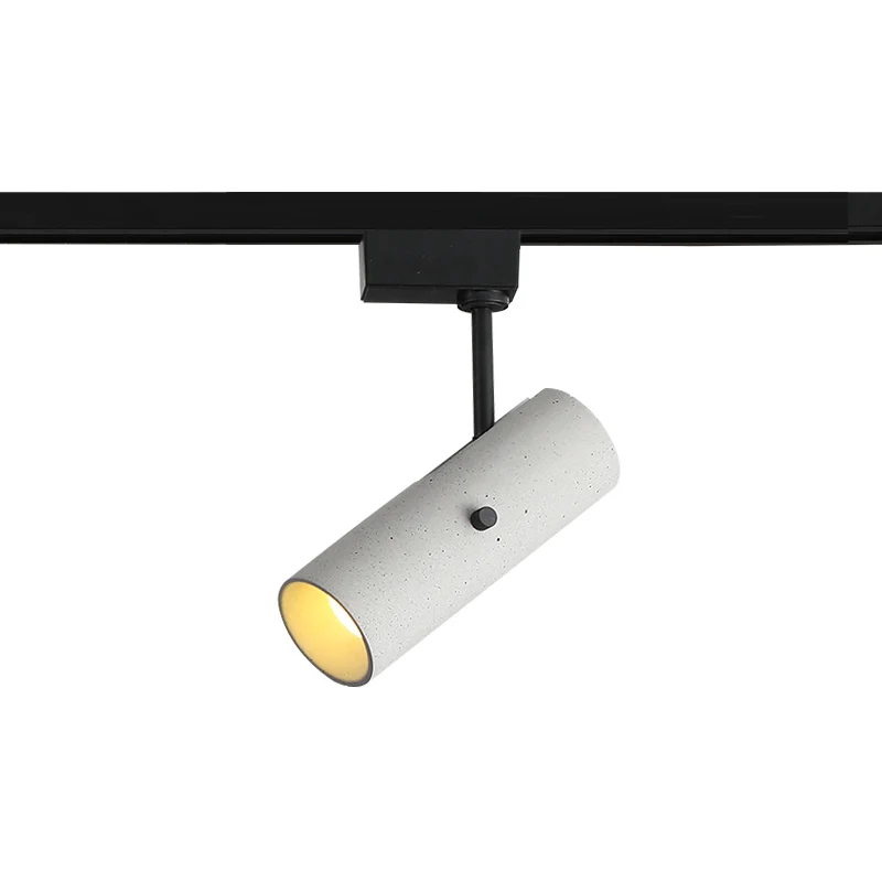 Moderne cilinderkap, semi-inbouw cementeetkamer, inbouwspot grijs Clearhalo