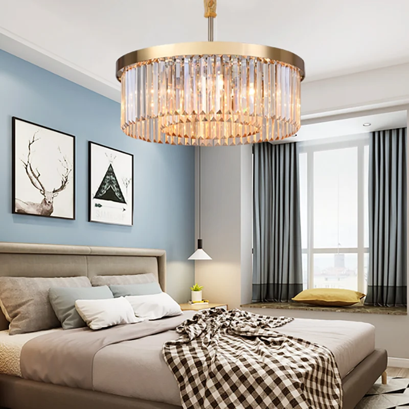 Moderne Drum Kroonluchter Lichtpunt Driezijdige Glazen Staaf 6/12 Lichten Woonkamer Hanglamp, 23,5"/31,5" Breed Clearhalo
