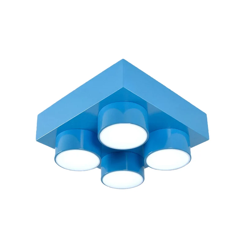 Moderne, eenvoudige inbouwlamp, rechthoekig, meerkoppig metalen plafondlamp voor keuken Clearhalo