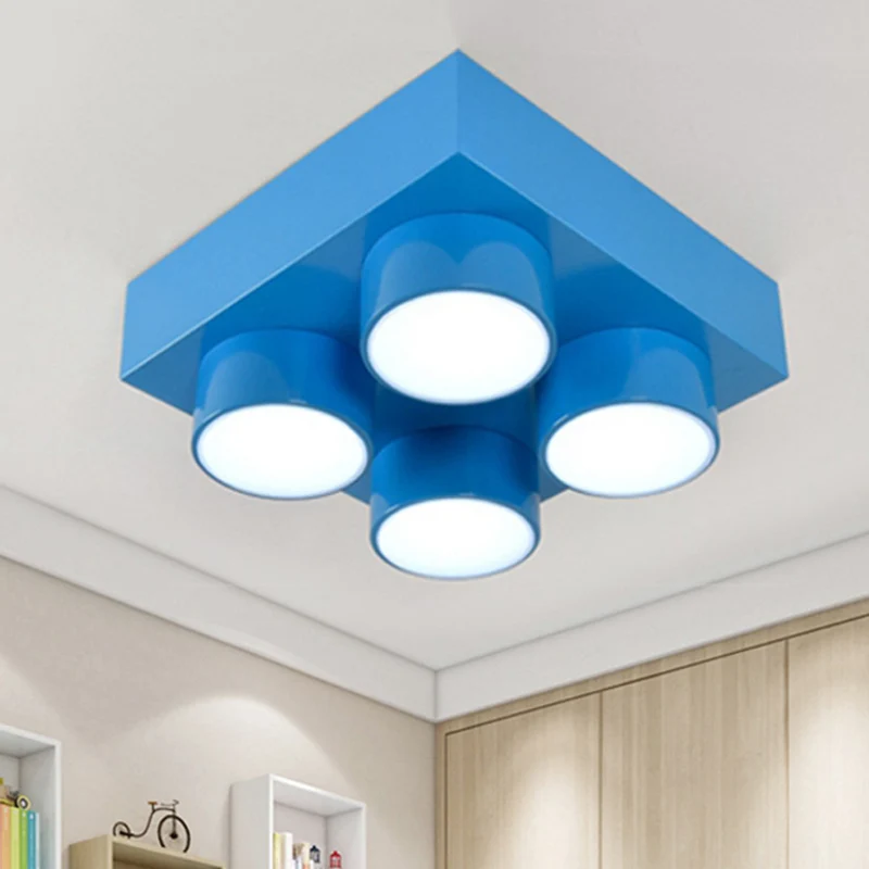 Moderne, eenvoudige inbouwlamp, rechthoekig, meerkoppig metalen plafondlamp voor keuken Clearhalo