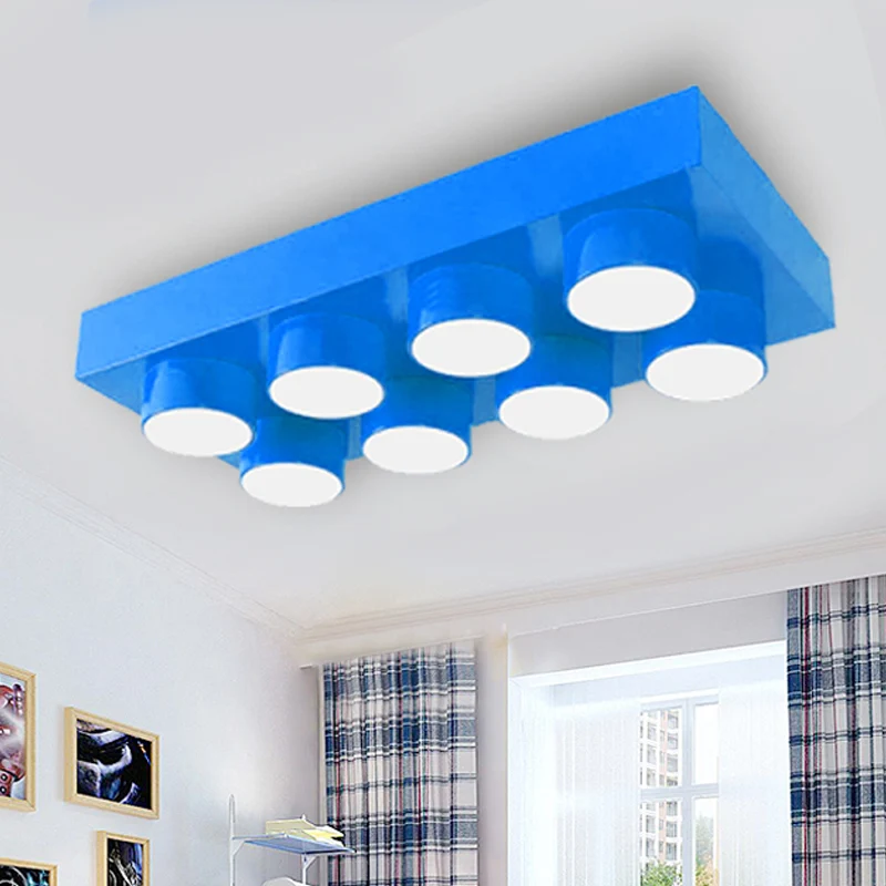Moderne, eenvoudige inbouwlamp, rechthoekig, meerkoppig metalen plafondlamp voor keuken Clearhalo