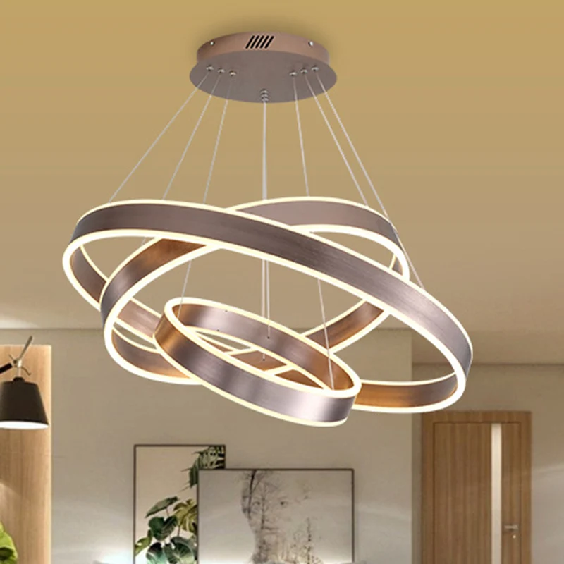 Moderne gedraaide hangende kroonluchter acryl 1/2/3 lampen woonkamer hangende plafondlamp bruin, natuurlijk licht Clearhalo