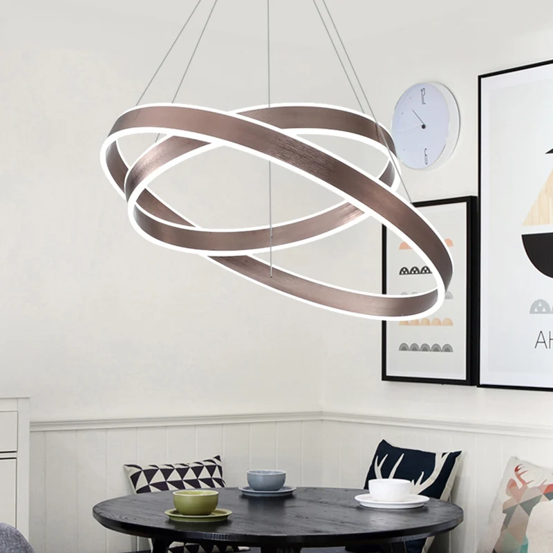 Moderne gedraaide hangende kroonluchter acryl 1/2/3 lampen woonkamer hangende plafondlamp bruin, natuurlijk licht Clearhalo