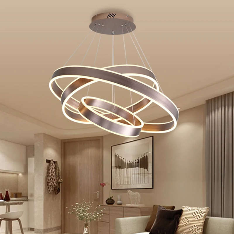 Moderne gedraaide hangende kroonluchter acryl 1/2/3 lampen woonkamer hangende plafondlamp bruin, natuurlijk licht Clearhalo