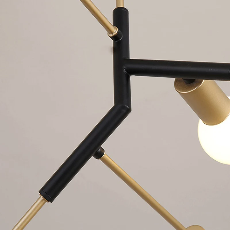 Moderne gestapelde hangende hanglamp metaal en glas 5-lichts gouden kroonluchter voor slaapkamer Clearhalo